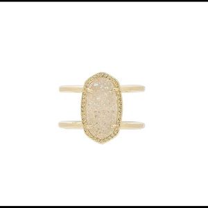 Elyse Ring in Gold & Iridescent Drusy